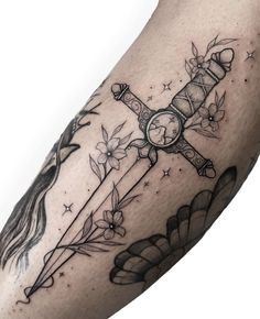 Curse Breaker Tattoo, Cursebreaker Tattoo, Witchcraft Tattoos, Bookish Tattoos, Dagger Tattoo, Tattoos For Lovers, Witch Tattoo, Fantasy Tattoos, Gothic Tattoo