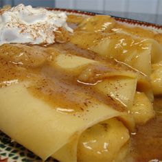 some food is sitting on a plate and ready to be eaten