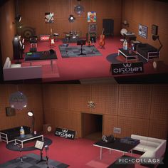 there are two pictures of the same room in this video game, and one shows what it looks like