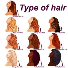 Hair Type Chart, Hairstyle Names, Curly Hair Types, Types Of Hair, Different Hair Types, Game Day Hair, Athletic Hairstyles, Curly Bob Hairstyles, Different Hairstyles