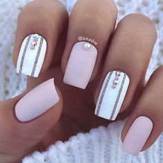 nail nails short designs elegant white accent acrylic gel stayglam ideas summer trending cool pretty source choose board long article Nail Designs For Short Nails, Designs For Short Nails, Elegant Nail, Elegant Nail Designs, Her Nails, Super Nails, Trendy Nail Design, Short Nail Designs