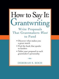 the cover of how to say it grant writing