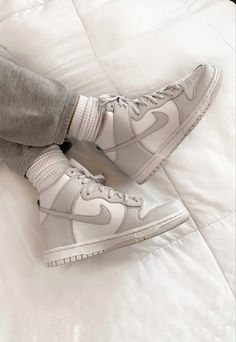 Nike Dunk High Outfit, Dunk High Outfit, Gray Nike Shoes, Grey Jordans, Cheap Jordan Shoes