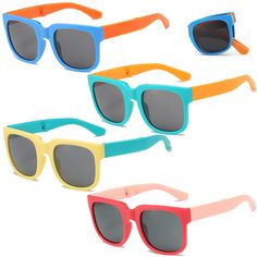 PRICES MAY VARY. 100% POLARIZED AND UV400 PROTECTION - High quality TAC polarized anti-glare baby sunglasses, with UV protection coating, can filter 100% of UVA and UVB, providing UV protection, and protects children's eyes. Kids sunglasses boys girls are high-quality scratch resistant coating, scratch-resistant. SKIN-FRIENDLY AND DURABLE MATERIAL - RICAWA baby sunglasses 0-6 months are made of soft silicon, the frames perfectly resolve the breaking issues. Toddler sunglasses age 2-4 boys girls Casual Sunglasses With Uv Protection For Playtime, Playful Multicolor Polarized Sunglasses, Sunglasses For Kids, Boys Sunglasses, Baby Sunglasses, Polarized Glasses, Fit Kids, Cute Sunglasses, Girl With Sunglasses