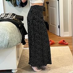 New With Tags (Never Worn) Polkadot Long Skirt - Size Medium. Long Skirt, Maxi Skirt, Polka Dots, Womens Skirt, Black White, Size Medium, Black And White, Skirt, Tags