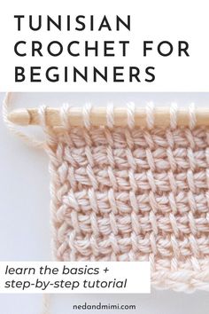 an image of a crochet for beginners with text that reads, learn the basics