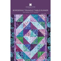 the book cover shows an image of a purple and green quilt with white stars on it