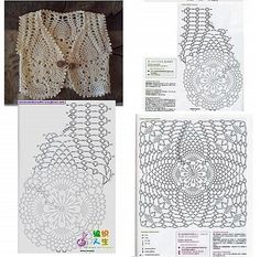 crocheted shawl pattern with instructions to make it in the shape of a flower