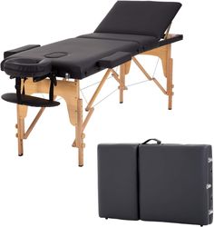 Spa Bed 73 Inch Portable Heigh Adjustable 3 Folding Massage Table Salon Bed W/Carry Case Spa Table, Spa Bed, Cradle Bedding, Massage Bed, Portable Chair, Massage Tables, Massage Chairs, Professional Massage, Massage Table