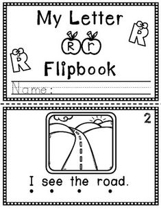 the letter r worksheet is shown in black and white with an image of a road