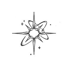 a black and white drawing of a star