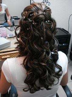 Wedding hairstyles for long hair half up half down http://www.shorthaircutsforblackwomen.com/how-to-make-your-hair-grow-faster-longer/ Bridal Hair Half Up, Hairdo Wedding, Half Up Half Down Hair, Wedding Hairstyles For Long Hair, Half Up Hair, Wedding Hair And Makeup, Sleeve Tattoo, Long Curly Hair, Long Curly