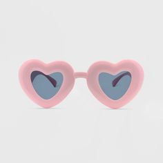 Plastic heart sunglasses from Wild Fable™ with a pink frame. Pink heart-shaped full rim and black lenses. Boast UV protection to keep your eyes shielded from harmful sun rays. If you're not satisfied with any Target Owned Brand item, return it within one year with a receipt for an exchange or a refund. Wild Fable™: A look for every story. Sunglasses Aesthetic, Pink Glasses, Frame Pink, Heart Glasses, Pink Frame, Cute Sunglasses, Pink Frames, Heart Sunglasses, Puffy Heart