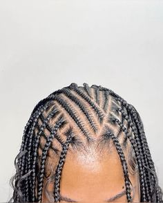 Crossover Braids Black Hair, Cornrows In Front Knotless In Back, Knotless With Cornrows, Eva Braids, Tyla Hairstyles Cornrows, Funali Braids Flip Over, Geometry Braids, Braids Inspo For Black Women