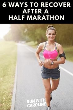 a woman running on the road with text overlay that reads how to make running easier 7