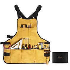 Work Tool Apron for Men and Women, Torso Length with 21 Tool Pockets, Durable Canvas Apron, DIY Enthusiasts Description and features ✅【21 Versatile Pockets 】: 21 Tool pockets of different sizes and capacity satisfy your needs for various tools screwdrivers, pliers, scissors. Specially designed for woodworkers, mechanics, artist, DIY craftsman, etc. ✅【 Handy Magnetic Holder 】: Work apron with 2 handy magnetic strips on the chest for quickly and safely store small objects, such as tape measure, nails, screws, nuts, washers, etc during busy work. ✅【 Deeper Pockets 】carpenter apron comes with 6.7 inches deep capacious pockets, plus adding an elastic strap on the cell phone pocket to further prevent your items from falling when bending over. ✅【 Durable Canvas 】Constructed of 16 oz abrasion-resi Jean Apron, Woodworking Apron, Apron For Men, Tool Apron, Work Apron, Shop Apron, Work Aprons, Aprons For Men, Magnetic Holder