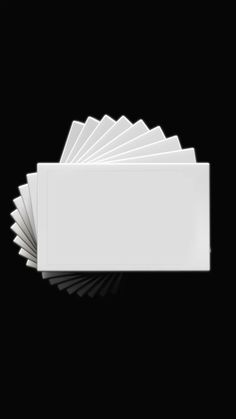 six blank cards on a black background with space for your own text or image photo