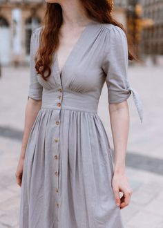 This Womens Dresses item by Ylistyle has 4636 favorites from Etsy shoppers. Ships from China. Listed on Jan 26, 2023 Dress Deep V Neck, Mode Boho, Linen Midi Dress, Dress Linen, Linnet, Beauty And Fashion, 가을 패션, Linen Dresses, Linen Dress