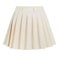 Jeanne pleated mini skirt, boasting a fully pleated construction, a comfortable waistband, and a concealed side zip fastening for effortless wear. This piece offers a vintage yet classic twist, seamlessly blending different styles for a unique and fashionable look. %100 COTTON  Fine fabrics require fine treatment, we recommend you use professional cleaning only to care for your garment. Professional care will lengthen the life of this delicate garment and preserve the integrity of its fabric. DRY CLEAN ONLY White Skirt Pleated, Light Academia Skirt, Money Clothing, White Pleated Skirt, Cream Skirt, Weather Outfits, Pleated Skirts, Diy Sewing Clothes, The Lotus