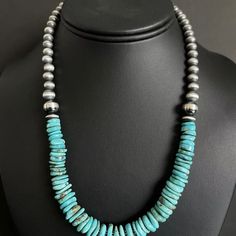 Sterling Silver Turquoise W Pearls Bead Necklace. 18 Inch Best Offers Accepted! Luxury Traditional Beaded Necklace In Sterling Silver, Cheap Large Beaded Blue Turquoise Necklace, Southwestern Necklace, Coral Beads Necklace, Chunky Necklaces, Jewelry Turquoise, Bead Necklaces, Turquoise Bead Necklaces, Western Jewelry