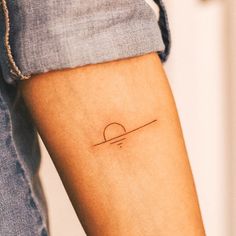 Sunset Line 2-Week-Tattoo Inkster Technology Tattoo, Seal Tattoo, Sunset Horizon, Sunset Tattoos, Small Tattoos For Guys, Up Tattoos, Time Tattoos, Layers Of Skin