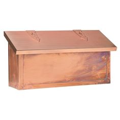 a large wooden box with two handles on it