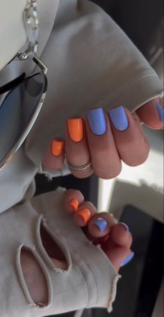 April Nail Inspo 2024, 2 Tone Nails, Wow Nails, French Tip Nail Designs