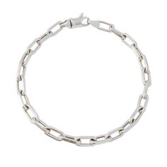 "This Italian handcrafted chain link bracelet is completely composed of 14K solid gold and is uniquely made with a semi-hollow interior for comfortable everyday wear that will not dent . ♦ Total Length: your choice of 6.5, 7, 7.5, 8 or 8.5 inches ♦ Link Dimensions: approximately 4mm (w) x 9.75mm (l) x 1.15mm thick ♦ Weight: 5.2 grams of 14K solid gold in the 7\" option ♦ Metal Finish: High Shine Polish ♦ This design is available in Rose, White and Yellow 14K Gold ♦ This item is proudly finished Italian Chain, Cartier Necklace, Solid Gold Chains, Bracelet Chain, Gold Monogram, Gold Bracelet Chain, Layered Bracelets, Gold Chain Necklace, Heart Jewelry