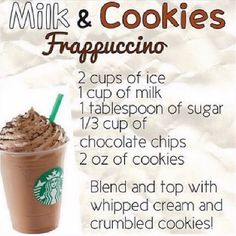 the recipe for starbucks frappeccino is shown