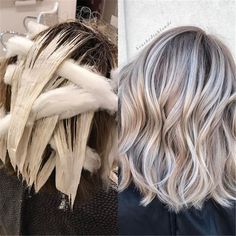 Highlights For Women Over 50, Highlights On Hair, Highlights For Women, Blonde And Blue Hair, Grey Highlights, Ashy Blonde, Blond Balayage, Barbie Shop