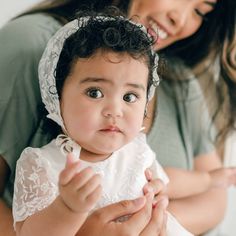 Handmade in the USA This sheer lace bonnet is the perfect accent for any special event or day! Made with the same floral netting lace as the Ella romper dress, using the scalloped edge of the lace to make a lovely frame for baby's face! Silk ribbon ties can be used to secure the bonnet on baby, and a tie on the back can be used to adjust the fit, to make it just right for her! Light ivory floral embroidered netting lace Ivory Venice lace Ivory silk satin ribbon Baby Girl Bonnet, Lace Bonnet, Heirloom Gifts, Light Ivory, Ivory Silk, Create Outfits, Baby Outfits, Romper Dress, Ivory Lace