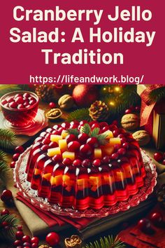 Cranberry Jello Salad: A Holiday Tradition Thanksgiving Jello Mold Recipes, Cranberry Jello Mold Thanksgiving Recipe, Jellied Salad Recipes, Holiday Jello Salad, Tupperware Jello Mold Recipe, Cranberry Jello Mold, Cranberry Jello Salad Recipe, Jello Recipes Christmas, Hello Salad