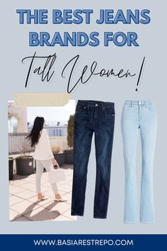 Check out these blue jeans for tall women (that you need!). I share extra long, flare, high waisted, and more styles from stores like Nordstrom. Check them out now! Abercrombie Jeans, Tall Jeans, Denim Branding