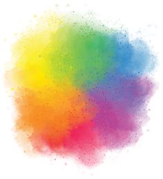 colorful powder sprinkles on white background