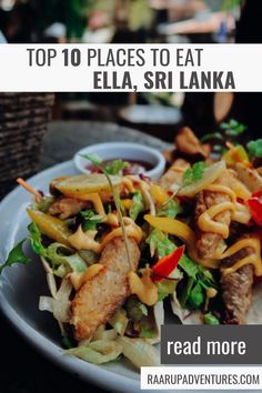 the top 10 places to eat ella, sri lanaka in singapore with text overlay