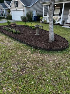 the front yard is clean and ready for us to use