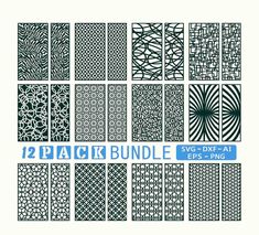 the 12 pack bundle includes different patterns and designs for each individual piece, including an intricate design