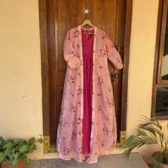 Hand embroidered yellow Anarkali with floral sequence  dupatta / anarkali suit set / anarkali dupatta USA / floral dupatta / Indian dresses/ voggish / yellow  anarkali dress          Looking for a perfect indian dress/anarkali/suit sets that are trendy, unique and easy to carry !! yess, You are at the right place. we carry such versatile pieces of anarkalis and suit sets that really let you stand out in any occassion !!      featuring this beautiful Kota silk pink lehriya dress in hot pink color Spring Straight Kurta Anarkali Set With Floral Embroidery, Spring Floral Embroidered Straight Kurta Anarkali Set, Festive Front Open Dress With Sheer Dupatta, Designer Front Open Georgette Anarkali Set, Semi-stitched Straight Kurta Anarkali Set For Spring, Designer Georgette Anarkali Set With Front Open, Unstitched Maxi Length Anarkali Set With Floral Embroidery, Spring Anarkali Kurta With Sheer Dupatta, Spring Anarkali Set With Straight Kurta And Dupatta