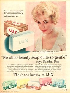 A Gallery of Vintage Cosmetics and Beauty Product Ads Featuring the Biggest Stars of Old Hollywood | Tom + Lorenzo Old Hollywood Beauty, Lux Soap, Female Movie Stars, Product Ads, Vintage Advertising Art, Makeup Ads, Sandra Dee, Retro Beauty