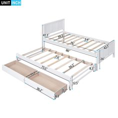 the bed frame is measurements for each mattress