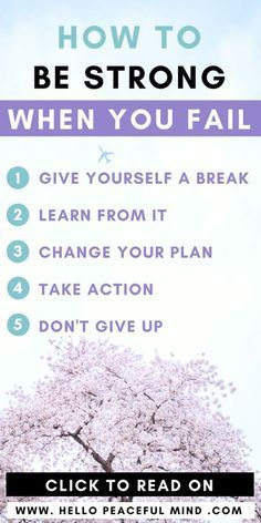 Read the full article on ww.HelloPeacefulMind.com to learn how to be strong when you fail. #successful #vulnerability #failure #riseup #dontgiveup How To Stay Positive, Peaceful Mind, Mentally Strong, Emotional Regulation, Stay Positive, Be Strong, Mental Health Awareness, Goal Setting