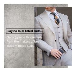 Custom Made to measure Bespoke Men's Wedding Suit Ethically Tailored - Honestly Priced - Guaranteed Fit - 2 piece suit (jacket + pants) hand tailored to your specifications - Easy measurements process (No experience needed) - Wide range of fabrics and linings - 1 Year replacement policy - Expedited (18 Days) delivery service available - FREE SHIPPING + NO TAXES & DUTIES (US only). Your suit will be delivered right to your door at no extra charge! Any applicable taxes & duties are included in the Bespoke Custom Fit Three-piece Suit For Groom, Formal Wedding Men, Made To Measure Suits, Master Tailor, Bespoke Suit, Wedding Suit, Wedding Fabric, Business Formal, Wedding Suits Men