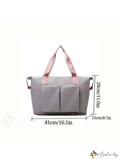 BirdinBag - Stylish Waterproof Womens Travel Bag- Spacious, Durable & Fashionable Weekend Gym Tote Versatile Foldable Outdoor Bag, Foldable Tote Bag For Outdoor Activities, Pink Foldable Bag For Daily Use, White Foldable Bag For Everyday Use, White Foldable Bags For Everyday Use, Functional Foldable Shoulder Bag For Daily Use, Multifunctional Foldable Bag For Daily Use, Gray Gym Bag With Large Capacity, Gray Large Capacity Gym Bag