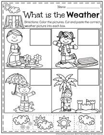 the weather worksheet with pictures and words