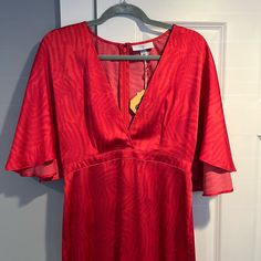 Noel (For Target) Red Midi; Fern Print; Dress Size 8; Nwt; Never Worn Red Midi, Rayon Pants, Red Midi Dress, Size 8 Dress, Pajama Shirt, Blush Makeup, Fit N Flare Dress, Rain And Snow Boots, Fit & Flare