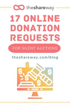 the shareaway logo with text that reads, 17 online donation request request for silent auctions