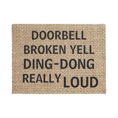 Funny Burlap Doormat Saxophone Art, Door Mat Diy, College House, College Apartment Decor, Humor Funny, Stylish Home Decor