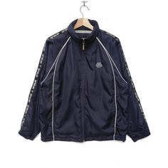 "PLEASE READ DESCRIPTIONS BEFORE BUYING. Contact me for any questions about this Vintage Plenty Tough Sport Windbreaker Light Jacket Dark Blue Colour Sweater Jacket 90s Medium Size Windbreaker Vtg Side Tape TAG BRAND:- Nike SIZE ON TAG :- Medium ACTUAL SIZE MEASUREMENT :- ARM PIT TO ARM PIT : 23\" inches BACK COLLAR TO HEM : 26.5\" inches SLEEVE LENGTH : \" INCHES CONDITION :- Good used condition. No hole. Got some black stain at right sleeve. Please refer the picture. Please read the descriptio Luxury Blue Windbreaker For Spring, Affordable Blue Nylon Windbreaker, Navy Long Sleeve Track Jacket For Streetwear, Navy Track Jacket For Streetwear In Winter, Navy Track Jacket For Winter Streetwear, Navy Vintage Windbreaker For Streetwear, Dark Blue Colour, Stussy Hoodie, Vintage Windbreaker