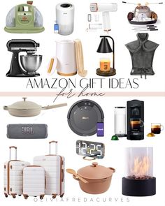 various items that are on display with the words amazon gift ideas for home