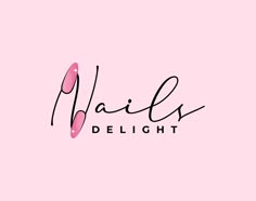 nails delight logo on a pink background